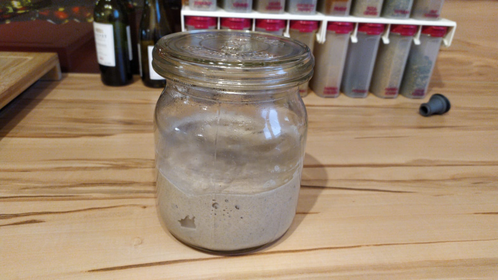 Sauerteig ist hochgestiegen